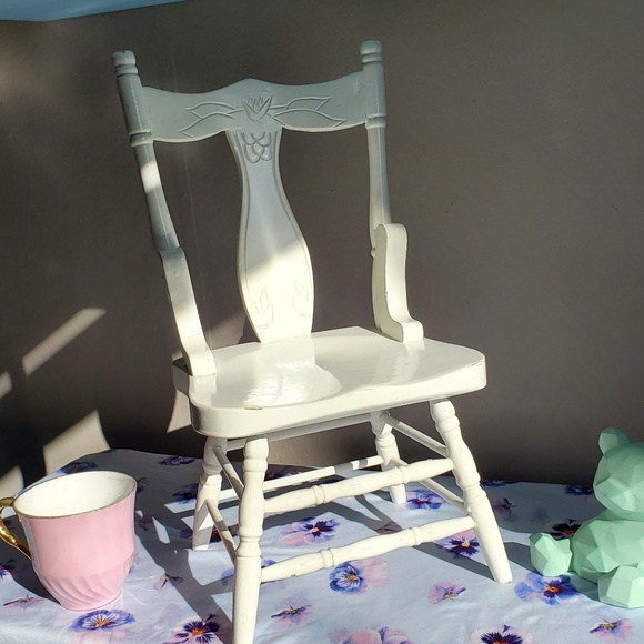 Vintage carved wooden doll chair, fair condition - Picture 3 of 8